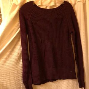 American Eagle burgundy knit sweater